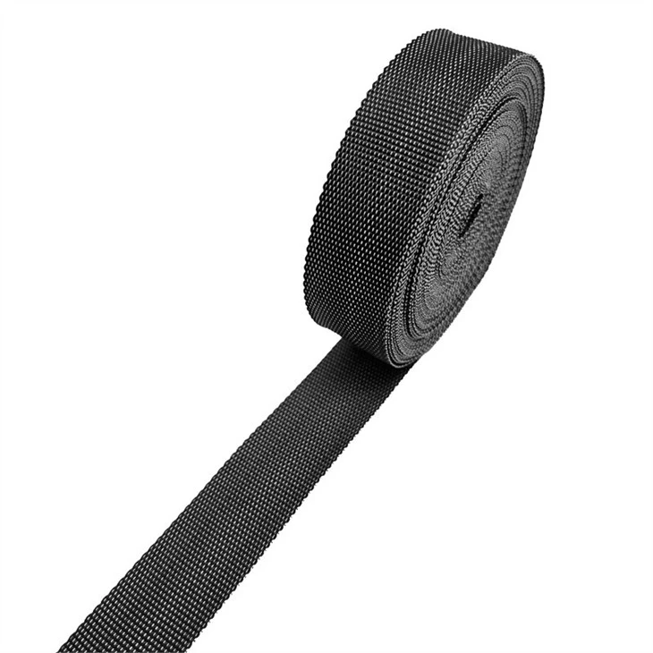 Black Uhmwpe Webbing Strap For Backpack Durable